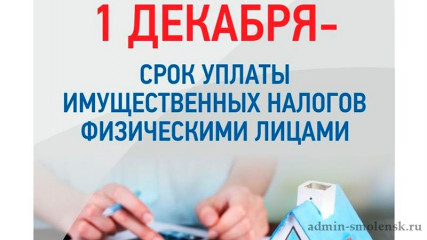 1 декабря завершается кампания по уплате имущественных налогов физическими лицами - фото - 1